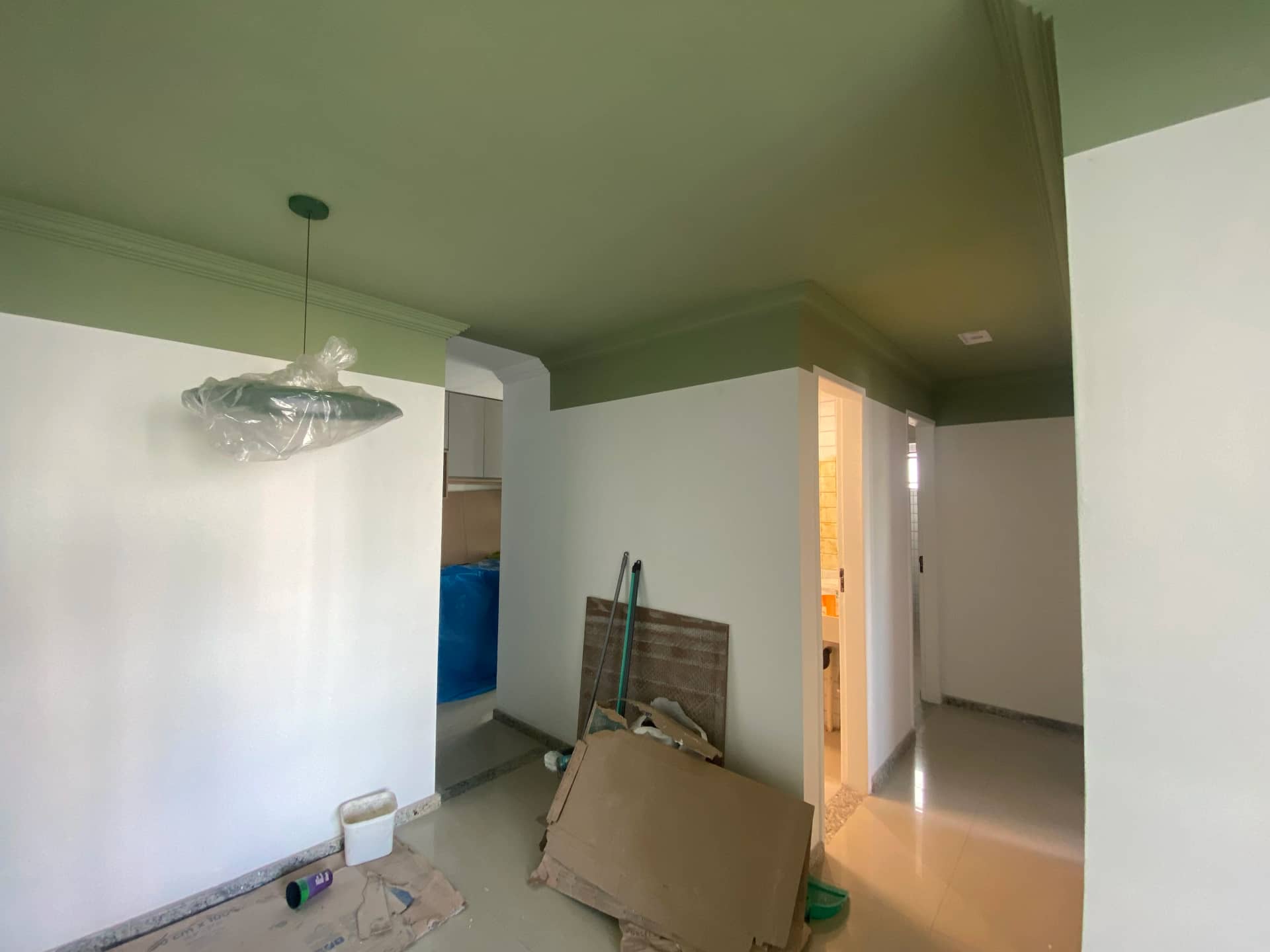 Sala residencial em andamento pela GA Reformas em Boa Viagem, Recife